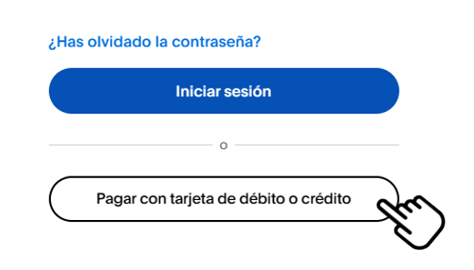 Pulsar en pagar con tarjeta